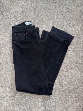 Abercrombie & Fitch Black Straight-Leg Jeans